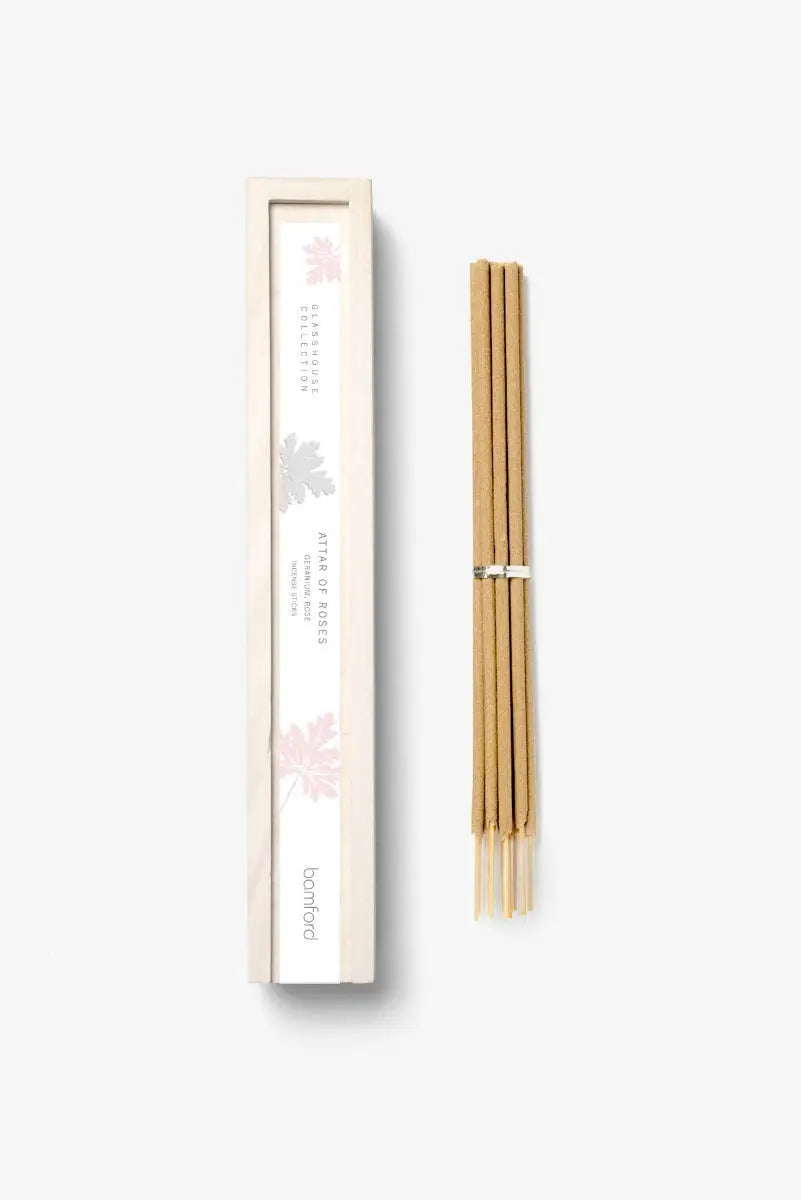 Attar of Roses Geranium Incense Sticks Bamford