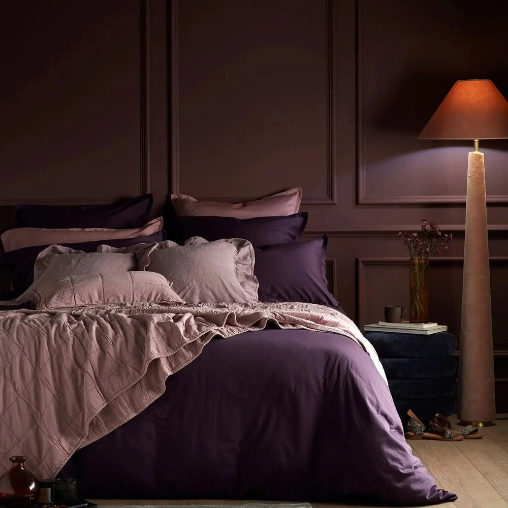 Aubergine Purple 100% Linen Bed Linen The Secret Linen Store
