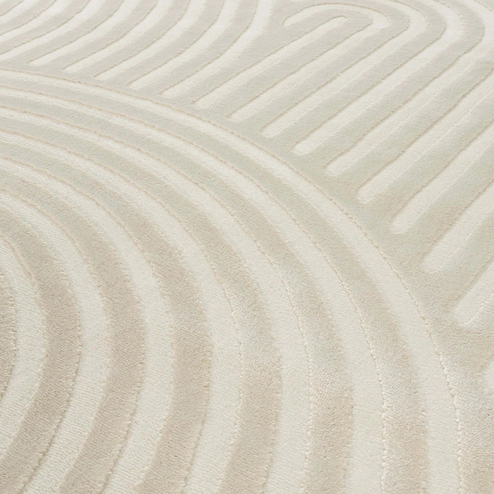 Aura Collection Rug Ripple in Cream The Rugs