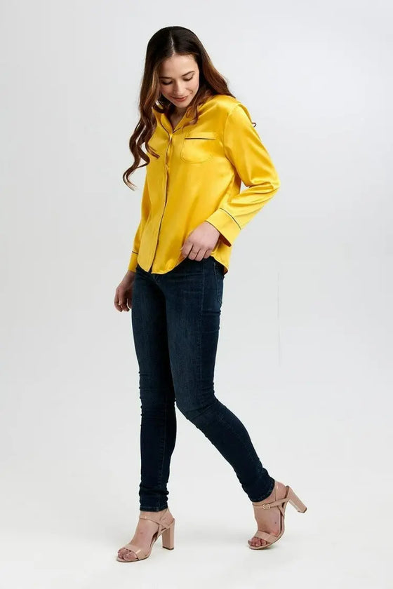 Aurelie Honeybee Silk Shirt Sleepy Wilson