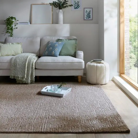 Grey Austin Boucle Wool Rug – Myza
