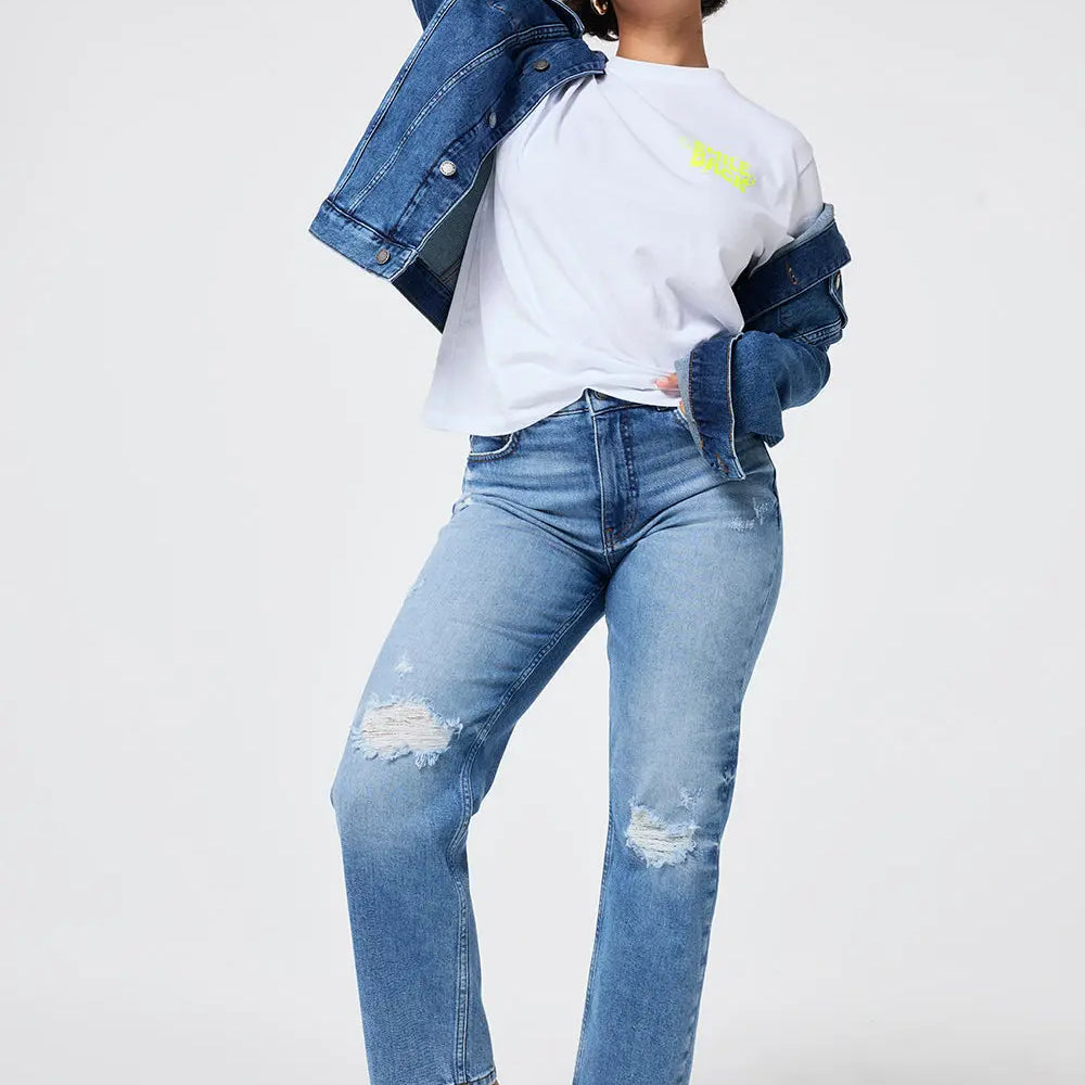 Authentic Light Indigo Distressed Boyfriend Jeans Scamp & Dude
