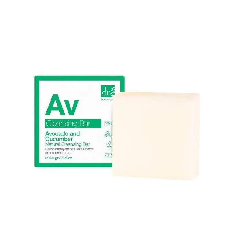 Avocado And Cucumber Natural Cleansing Bar 100g Dr Botanicals