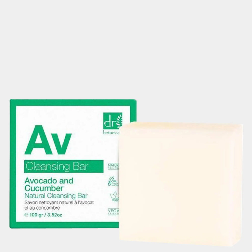 Avocado And Cucumber Natural Cleansing Bar 100g Dr Botanicals