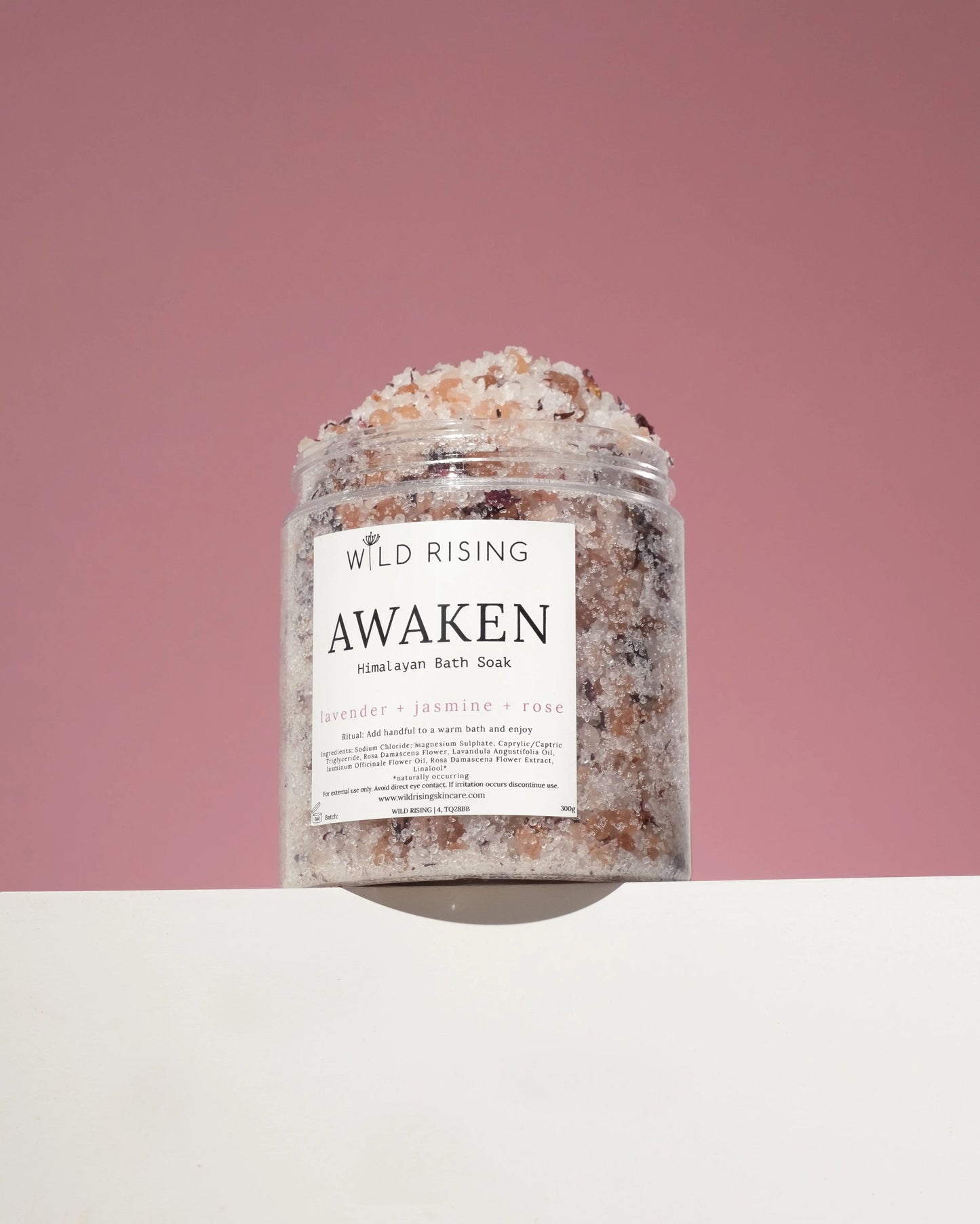 Awaken - Lavender, Jasmine and Rose Bath Salts Wild Rising Skincare