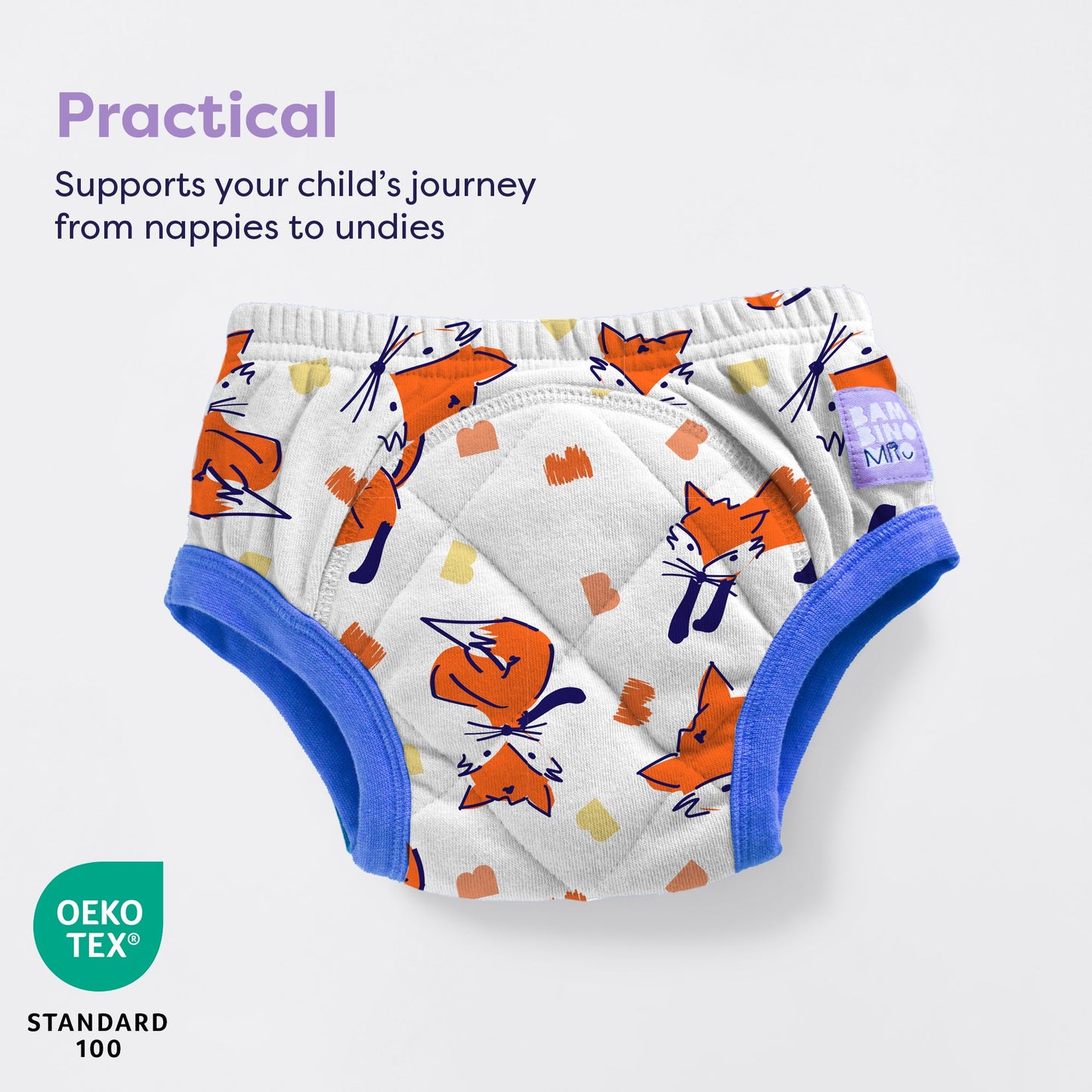 Reusable Potty Training Pants Enhanced Design in Fuzz Bambino Mio (UK)