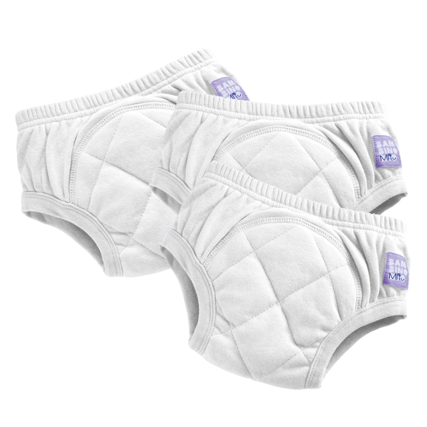 3 Pack Reusable Potty Training Pants in White  - Enhanced Design Bambino Mio (UK)