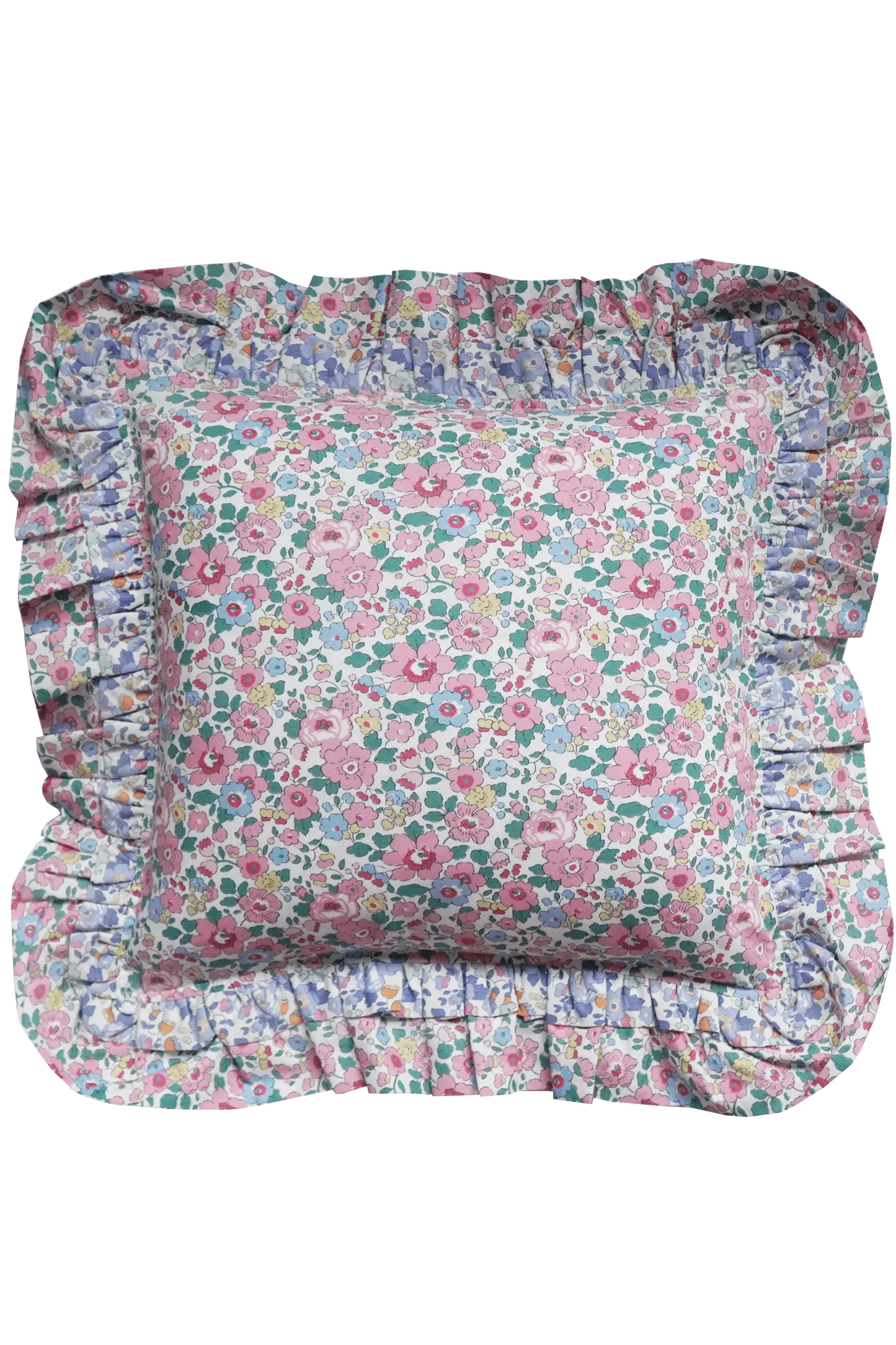BETSY CANDY FLOSS Liberty Double Ruffle Cushion Coco & Wolf