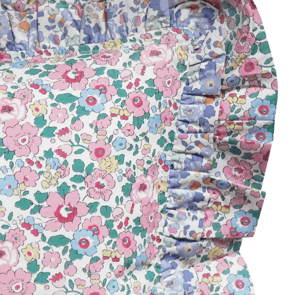 BETSY CANDY FLOSS Liberty Double Ruffle Cushion Coco & Wolf