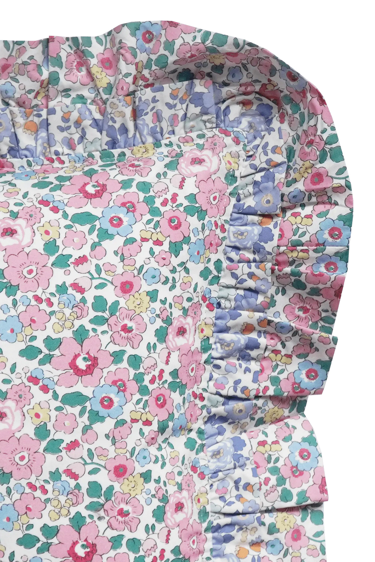 BETSY CANDY FLOSS Liberty Double Ruffle Cushion Coco & Wolf