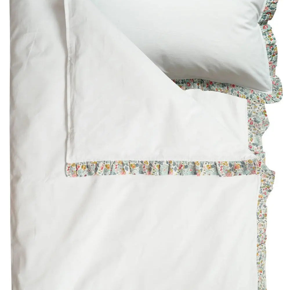 BETSY GREY Liberty Frill Edge White Bedding Coco & Wolf