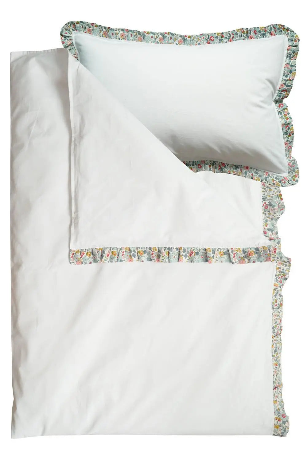 BETSY GREY Liberty Frill Edge White Bedding Coco & Wolf