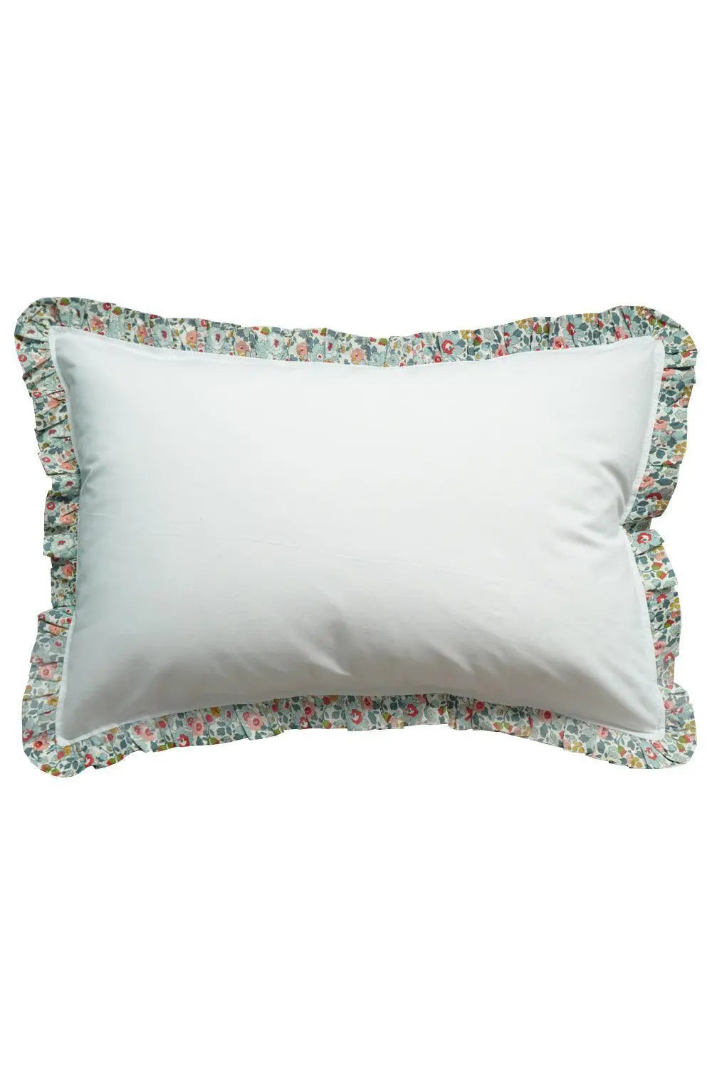 BETSY GREY Liberty Frill Edge White Pillowcase Coco & Wolf