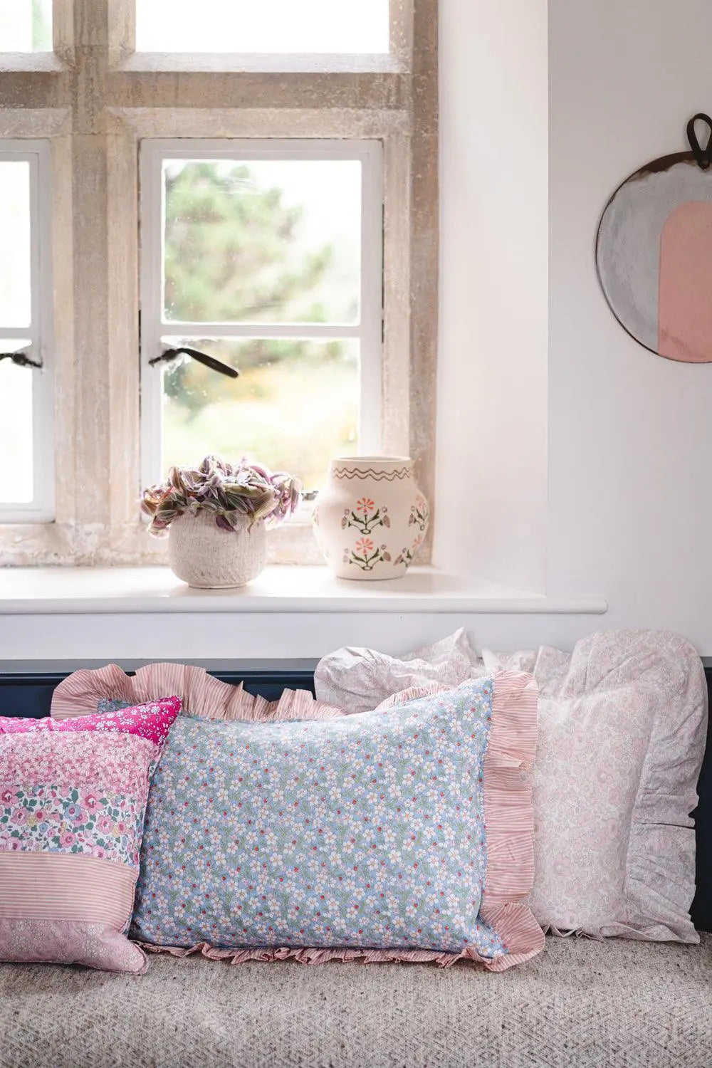 BETSY LACE Liberty Ruffle Cushion Coco & Wolf