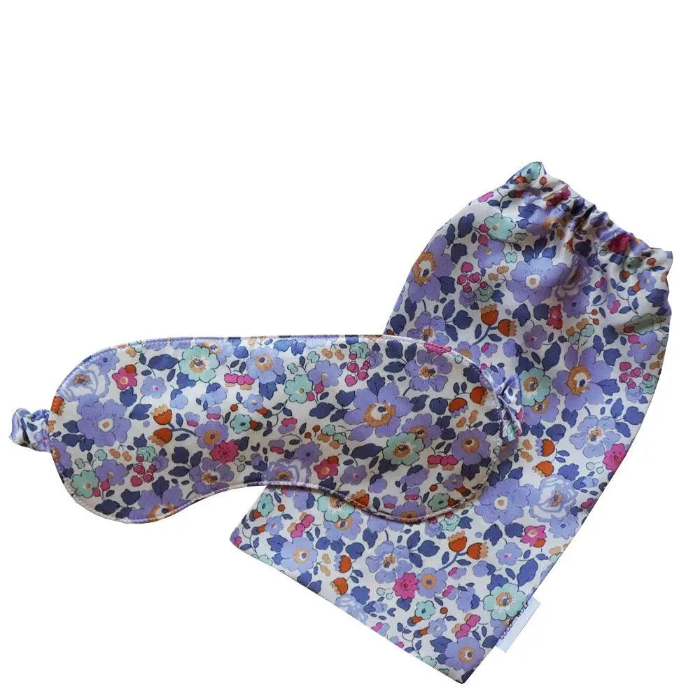 BETSY LAVENDER BLUE Liberty Silk Eye Mask Coco & Wolf