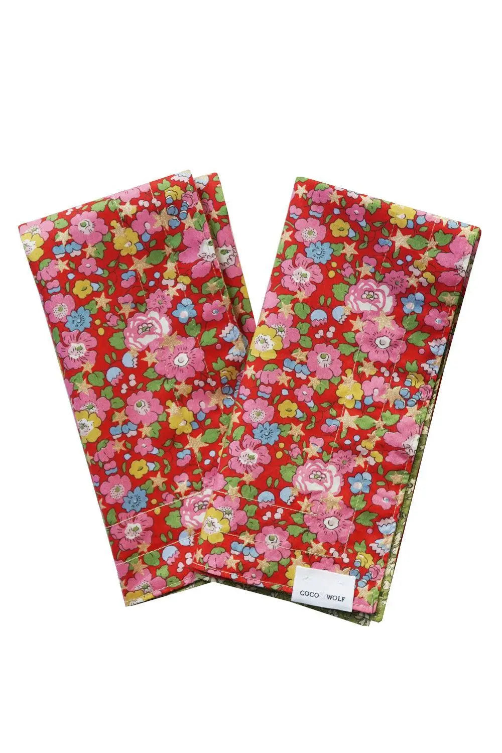 BETSY STAR & CAPEL Liberty Reversible Stitch Napkin Set Coco & Wolf