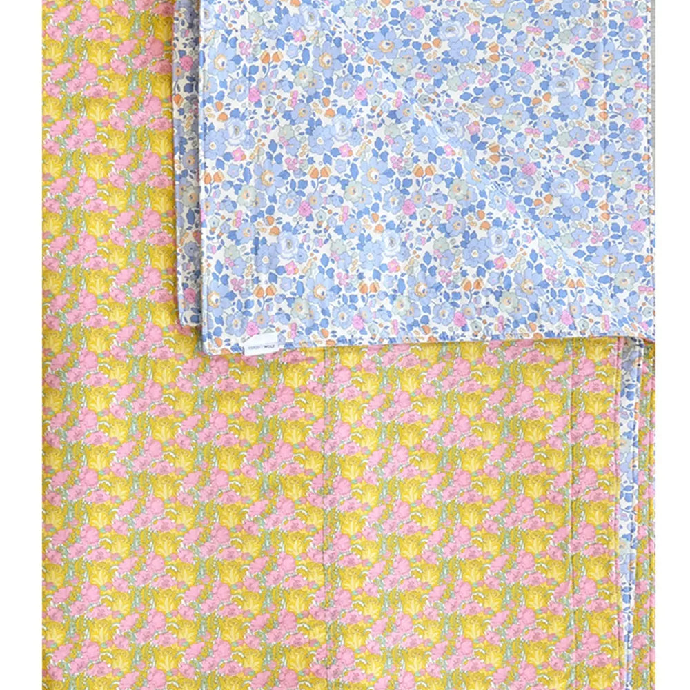 BETSY & CLEMENTINA Liberty Reversible Stitch Border Bedspread Coco & Wolf
