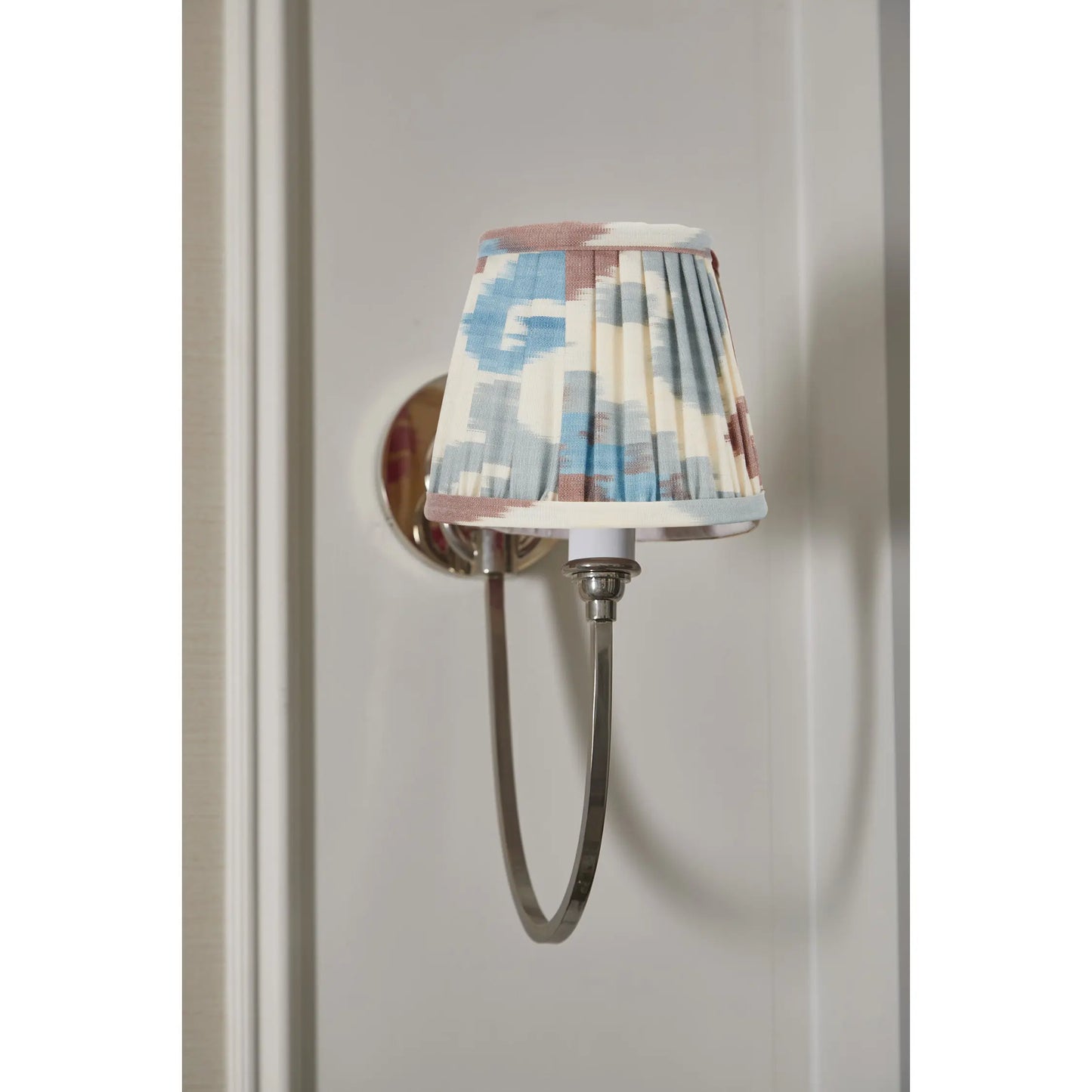 BLUE and TERRACOTTA SILK IKAT WALL LIGHT ROSANNA LONSDALE