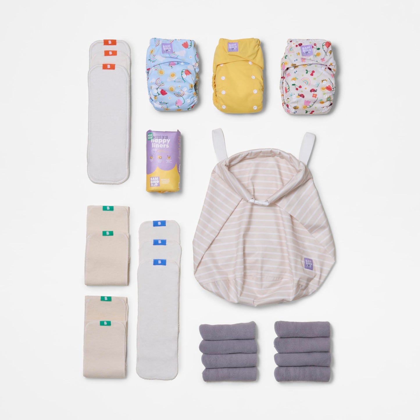 The Nighttime Reusable Nappy Bundle in Garden Party Bambino Mio (UK)