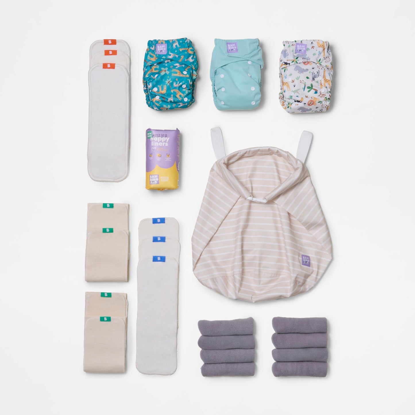 The Nighttime Reusable Nappy Bundle in Wild Life Bambino Mio (UK)