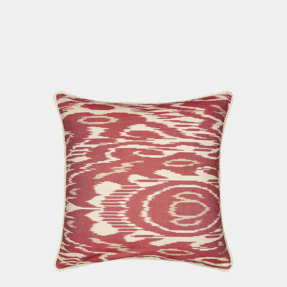 BURNT RED and CREAM Cushion ROSANNA LONSDALE