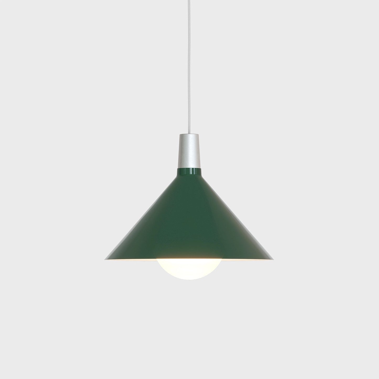 Bower Pendant Light Medium in Dark Green + Sphere IV Tala