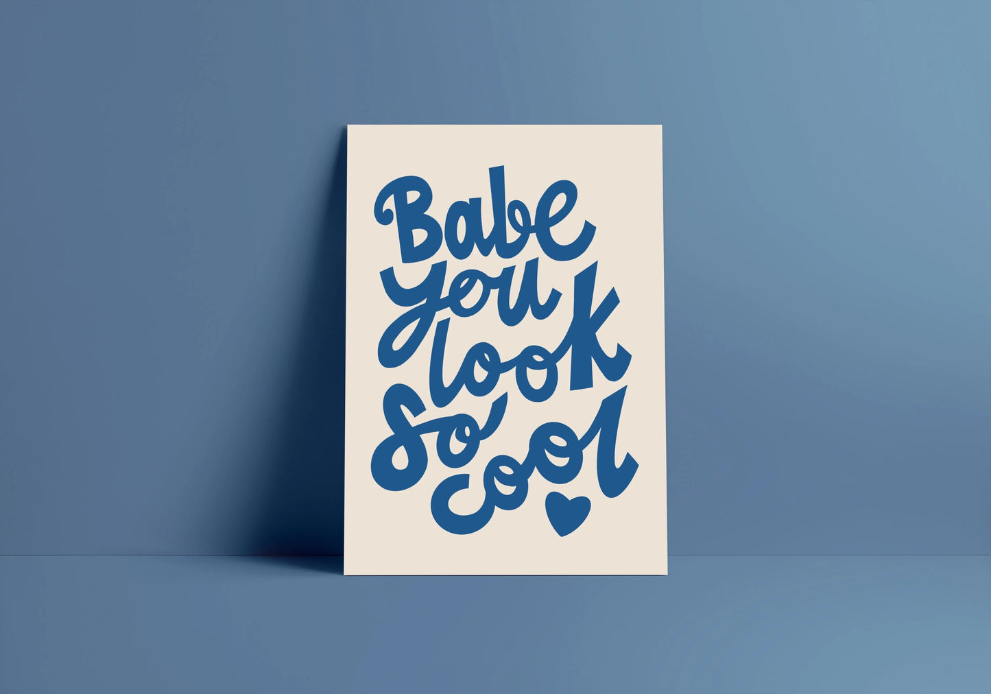 Babe, You Look So Cool (The 1975 inspired) A4 Lyric Art Print whowhatclaireart