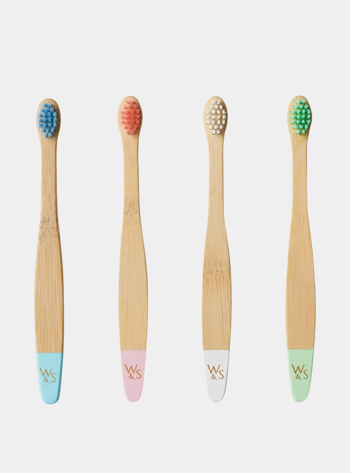 Baby Bamboo Toothbrush - 4 Pack - Extra Soft Bristles Wild And Stone