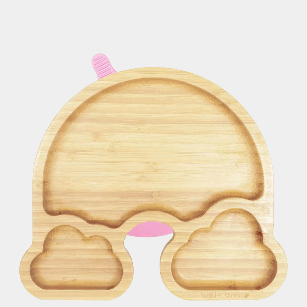 Baby Bamboo Weaning Plate Set - Over The Rainbow Wild And Stone