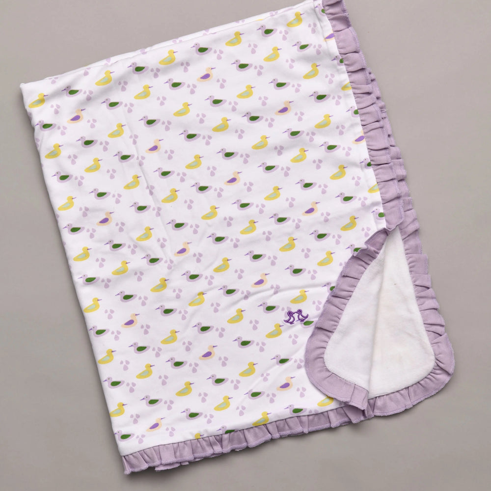 Baby Blanket - Girls Duck Print Luca and Rosa