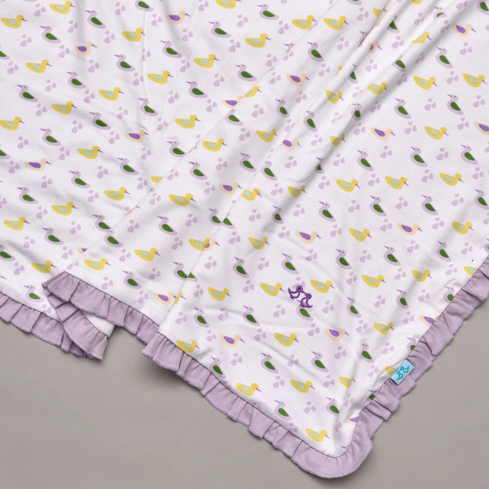 Baby Blanket - Girls Duck Print Luca and Rosa