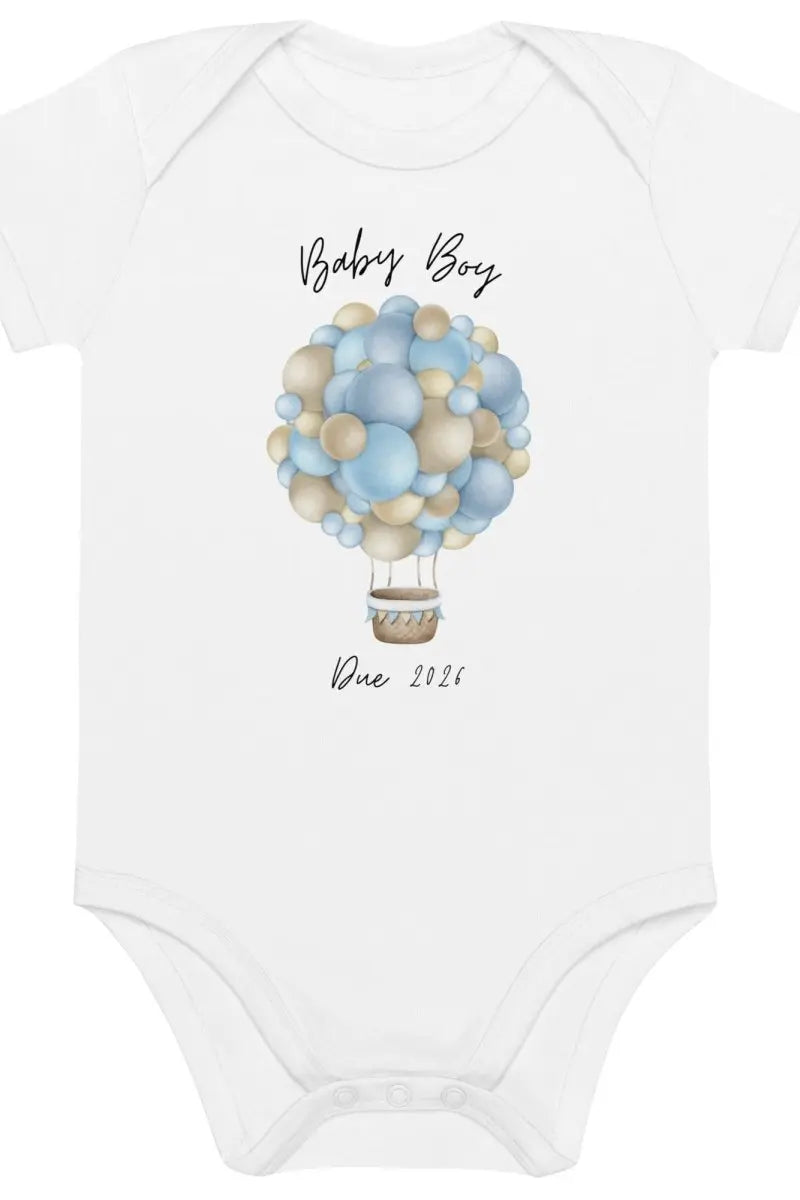 Baby Boy Due (Personalised Name Bodysuit) Cozy Crew Club