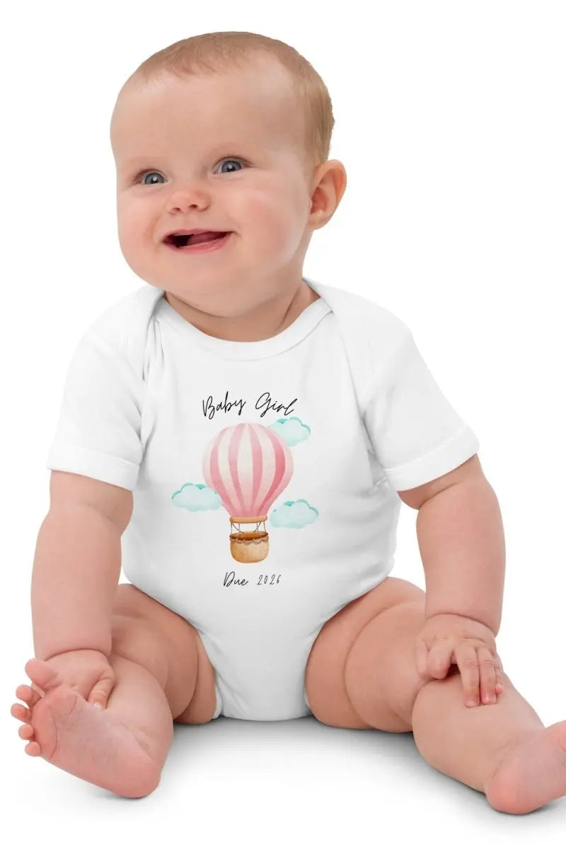 Baby Girl Due (Personalised Name Bodysuit) Cozy Crew Club