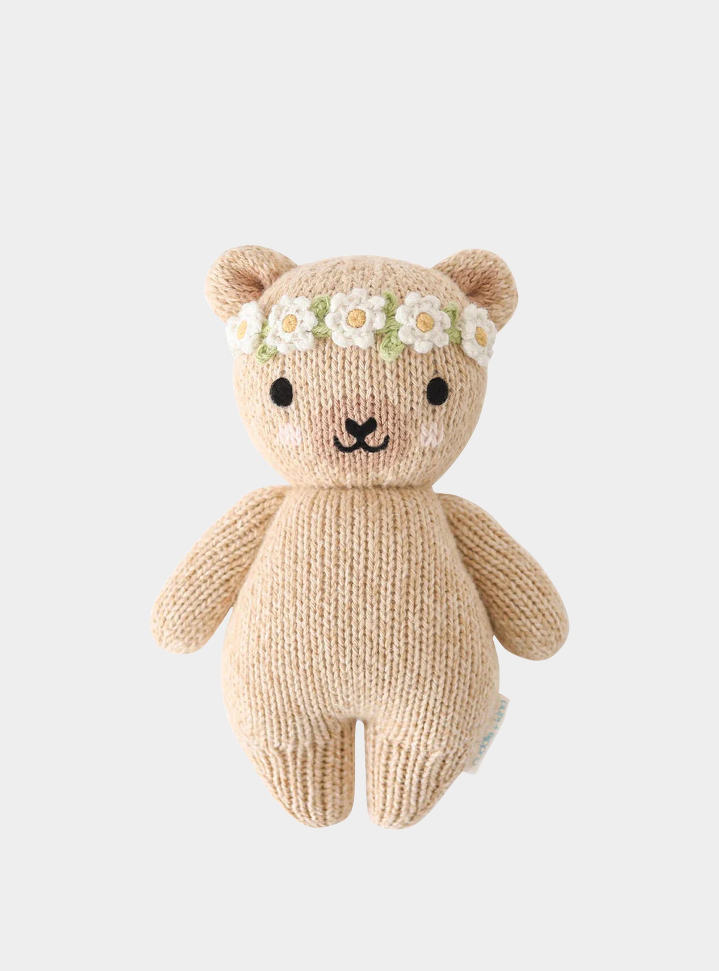 cuddle+kind - Baby Animal Collection - Baby Honey Bear Floral Crown Ivory Cuddle+Kind