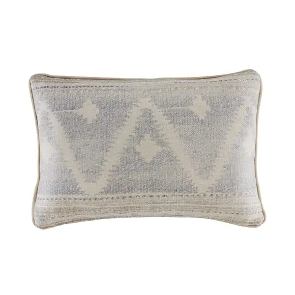 Babylon Cloud, Sustainable Feather, Cushion Linen Blend Ikat & Stripe Andrew Martin