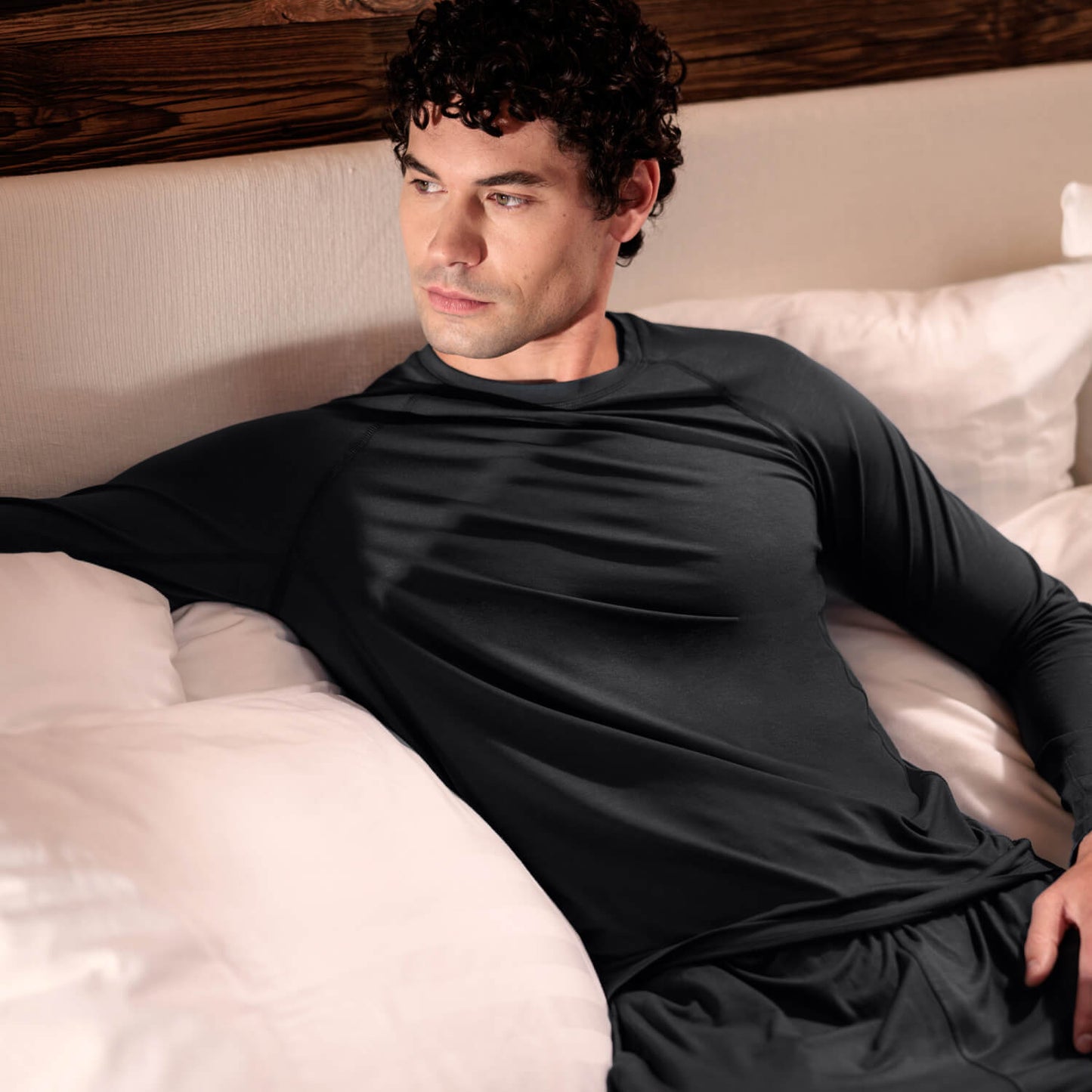 Dagsmejan Men's Balance Long Sleeve Pajama Top - Deep grey
