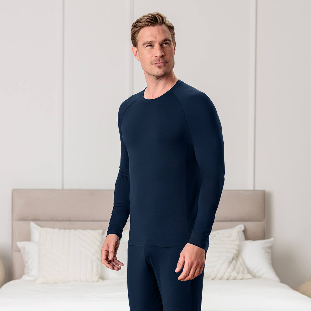 Dagsmejan Men's Balance Long Sleeve Pajama Top - Midnight blue - image 4