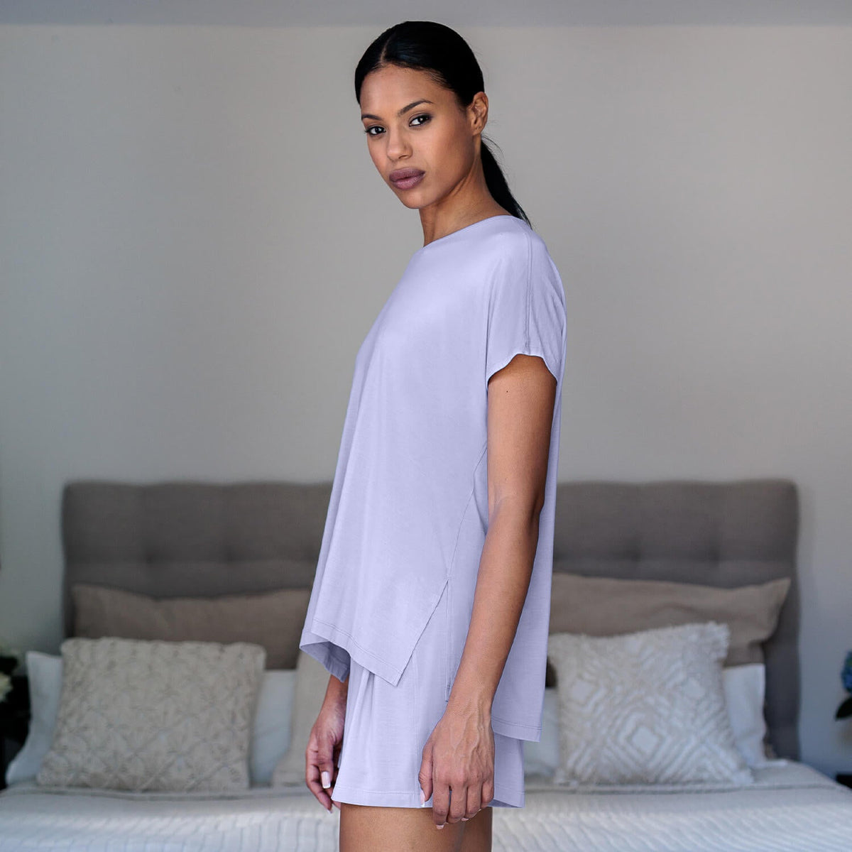 Dagsmejan Women's Balance Short Sleeve Pajama Top - Morning sky - image 4