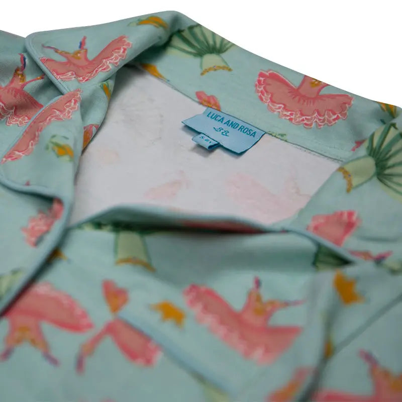 Ballet Girls Button Up Pyjamas Luca and Rosa