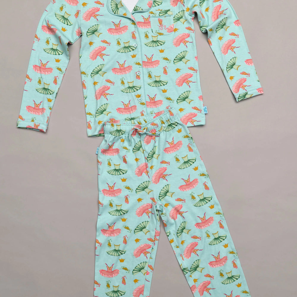 Ballet Girls Button Up Pyjamas Luca and Rosa