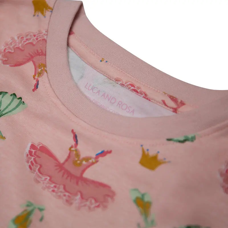 Ballet Print Girls Pull on Pyjamas Luca and Rosa