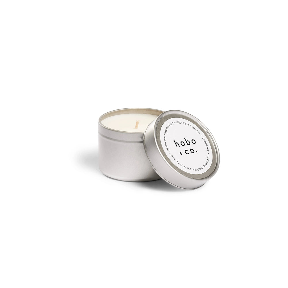 Balsam Fir + Bergamot Travel Tin Scented Soy Candle hobo + co.