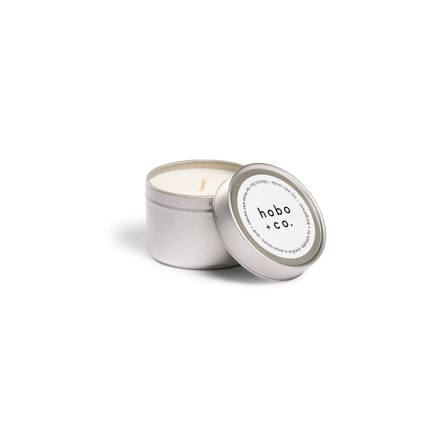 Balsam Fir + Bergamot Travel Tin Scented Soy Candle hobo + co.