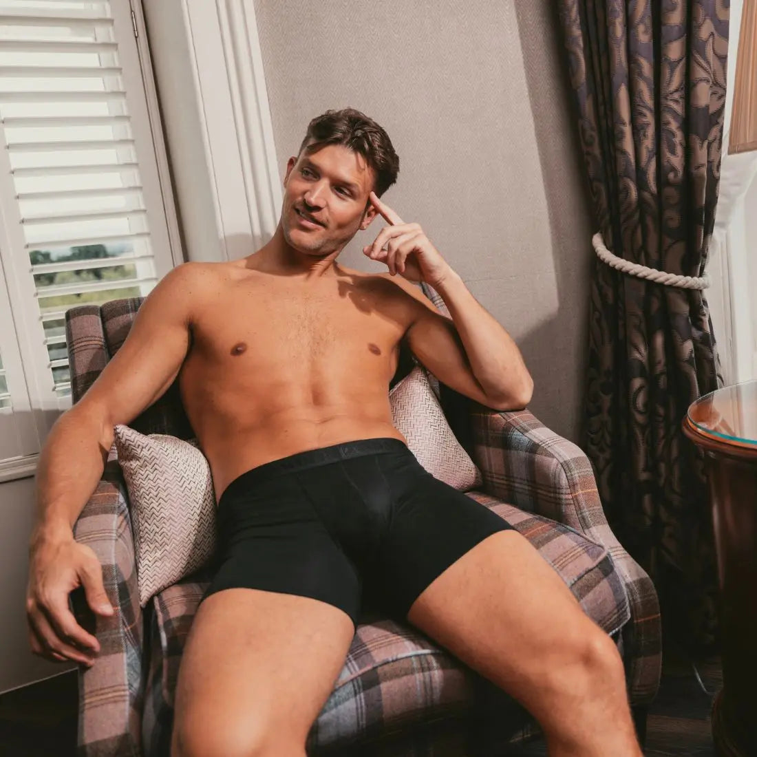 Bamboo Boxers - Black / Black Band Swole Panda