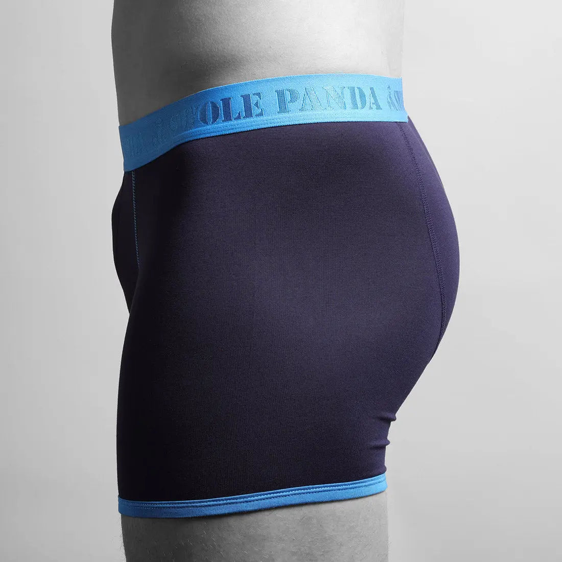 Bamboo Boxers - Navy / Blue Band Swole Panda