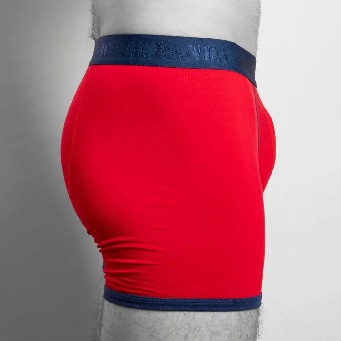 Bamboo Boxers - Red / Blue Band Swole Panda