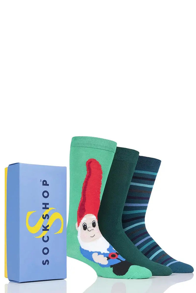Bamboo Bright Gift Boxed Socks Gnome Enthusiast LazyPanda