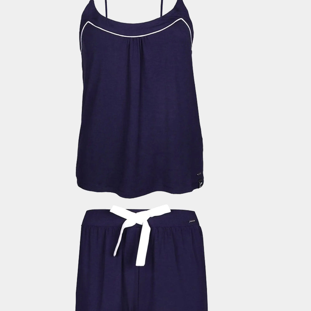 Bamboo Cami Short Pyjama Set in Midnight Pretty You London