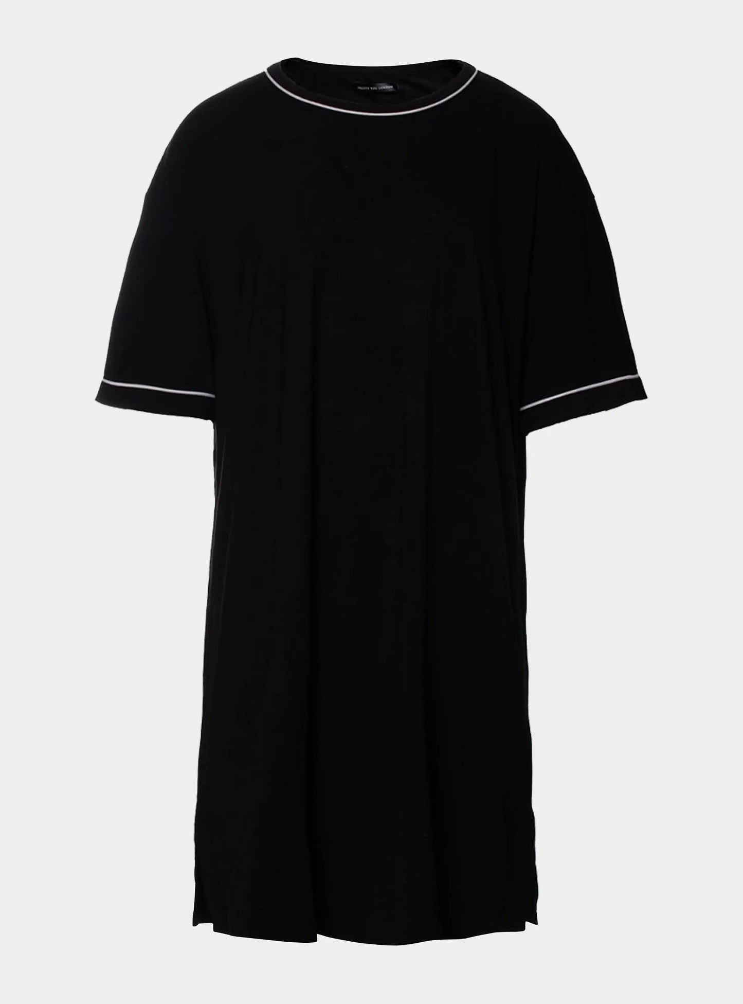 Bamboo Classic Tee Dress in Black Pretty You London
