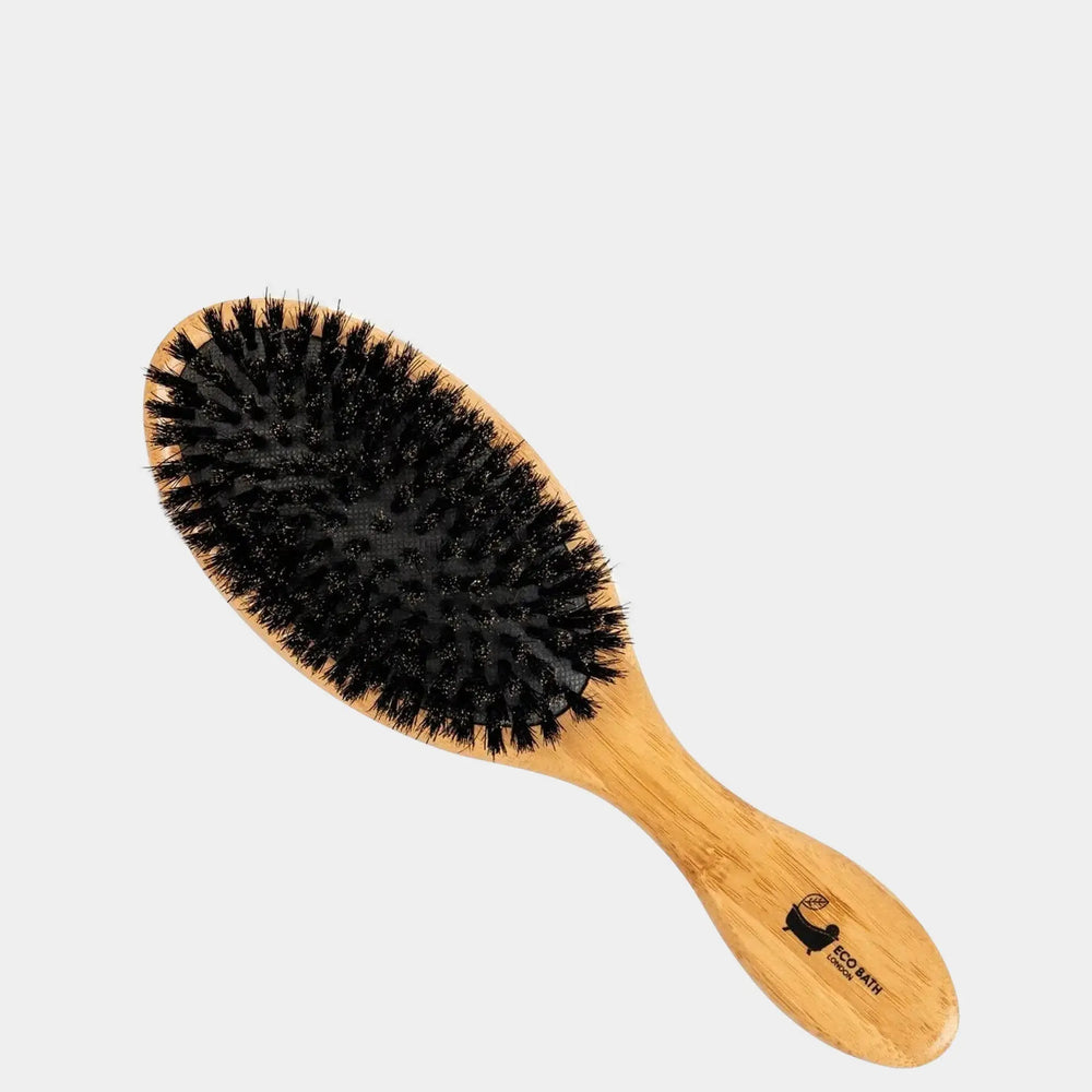 Bamboo Hair Brush with Boar Bristles - Eco-Friendly Detangling Hairbrush for All Hair Types Eco Bath London
